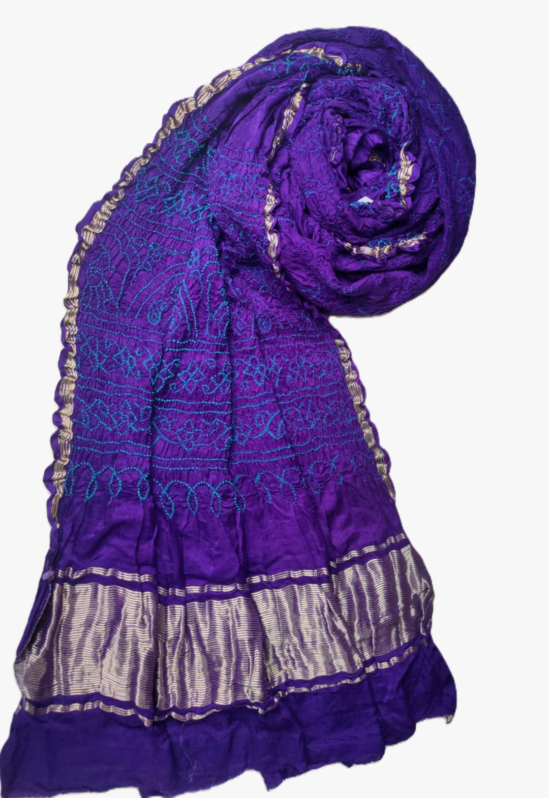 Purple Bandhani Saree