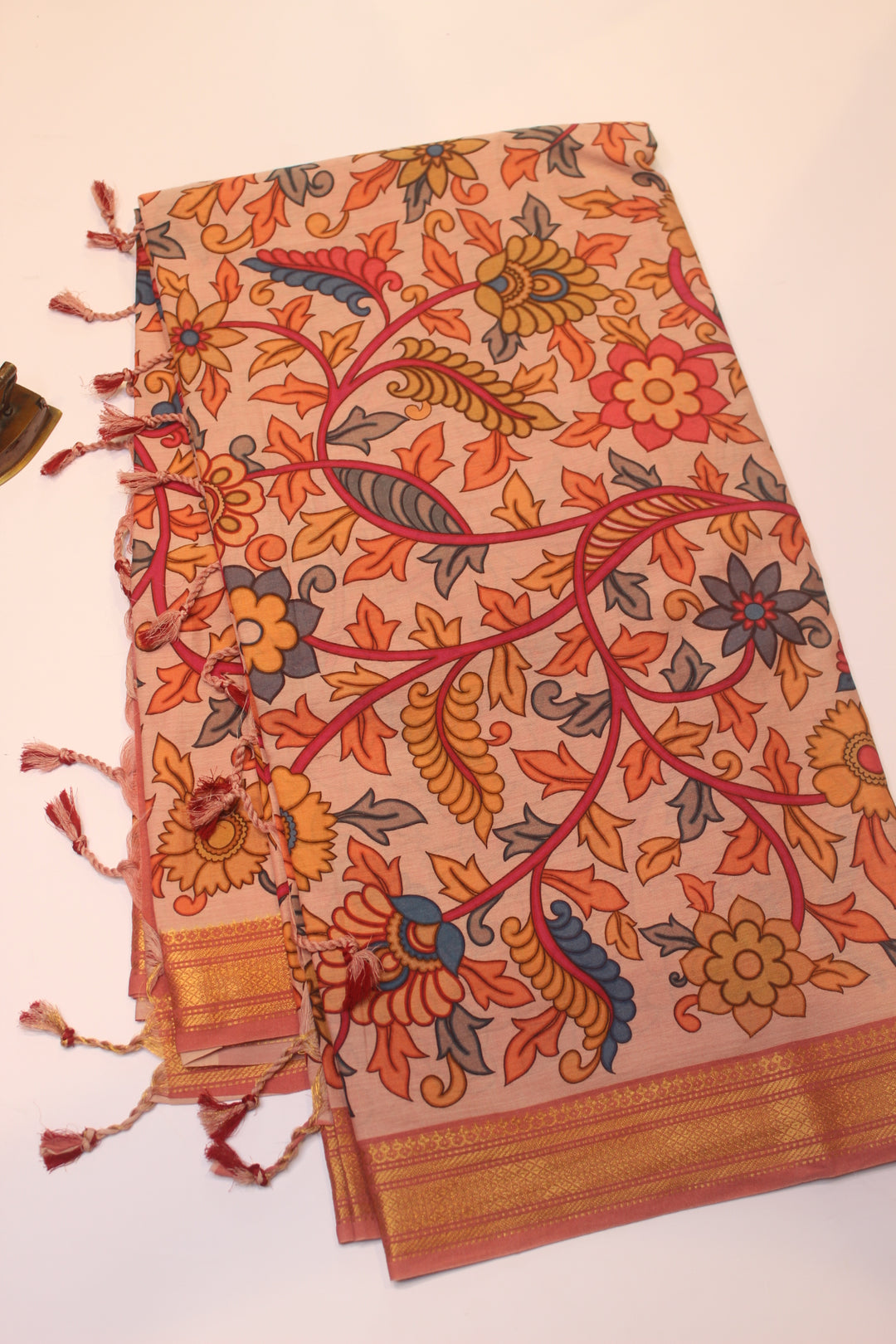Digital print cotton saree