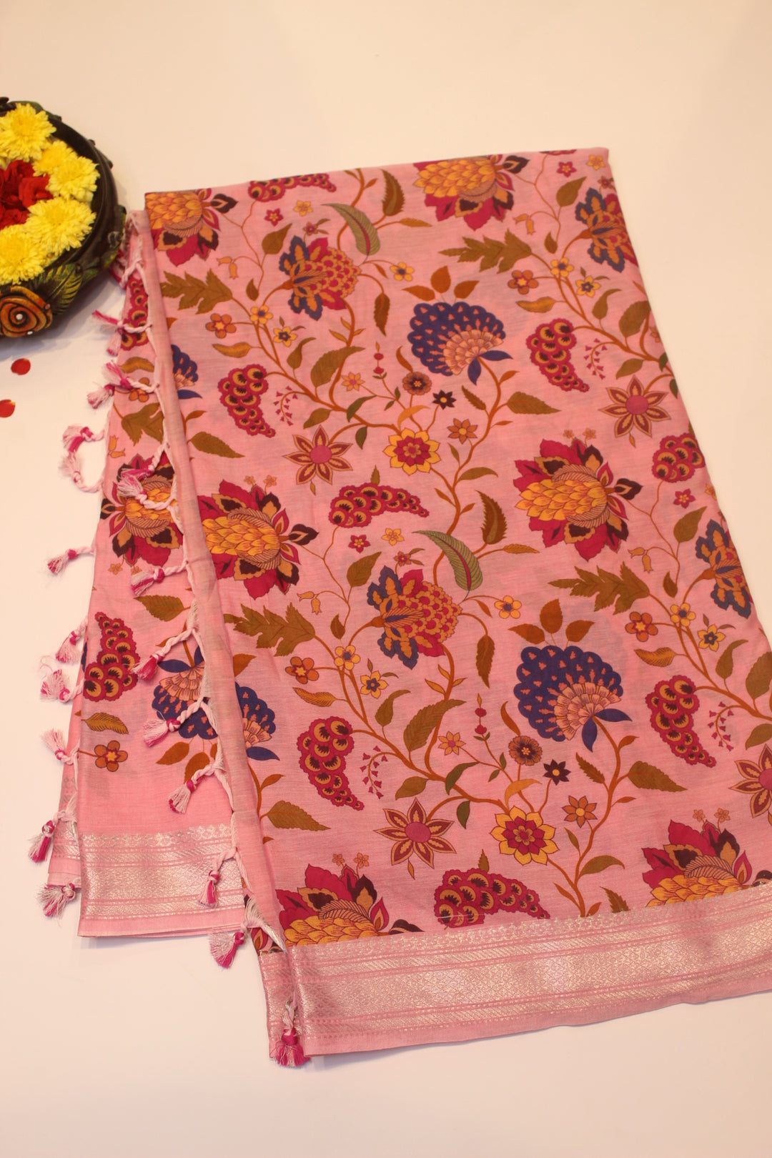 Digital print cotton saree