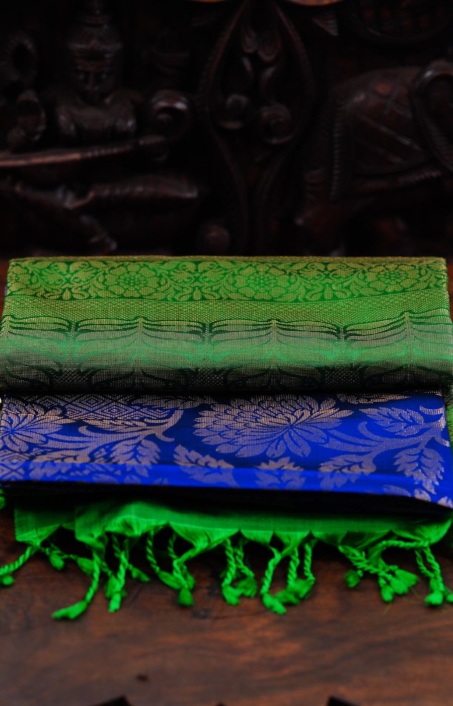 Blue and Green Uppada pattu