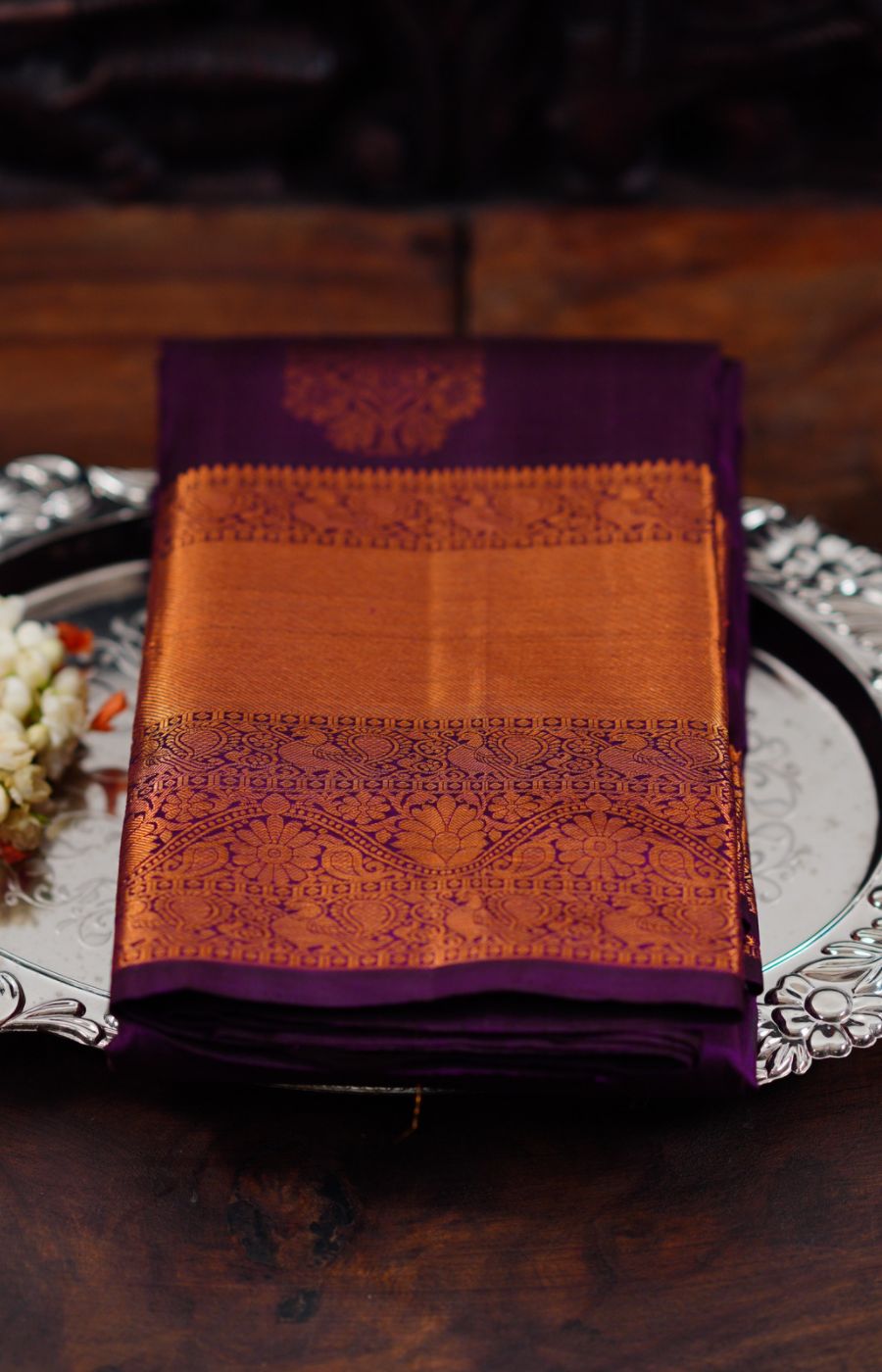 Wine and gold Uppada pattu