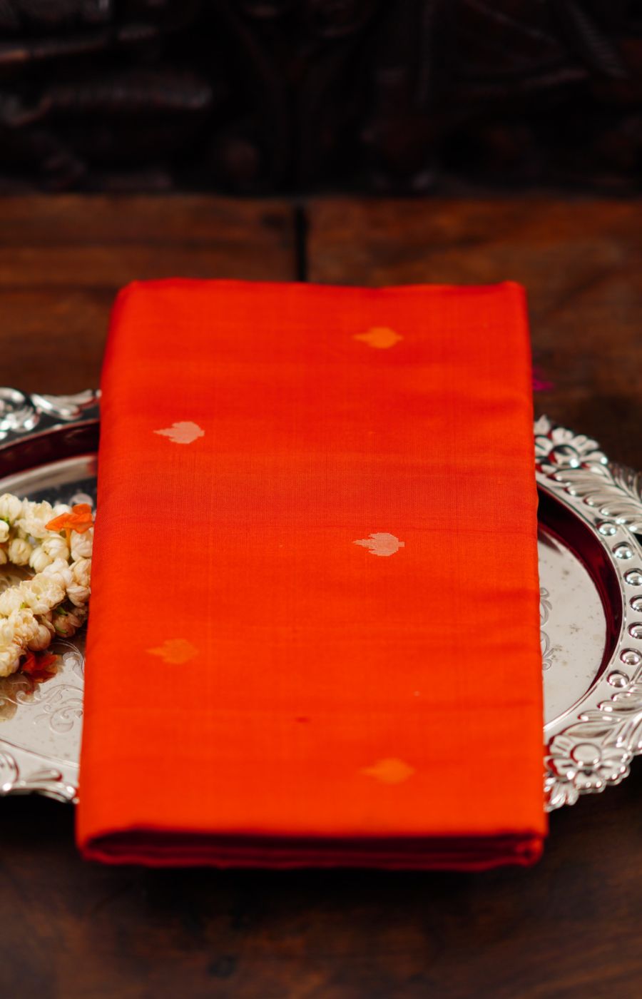 Peach Uppada Jamdani saree