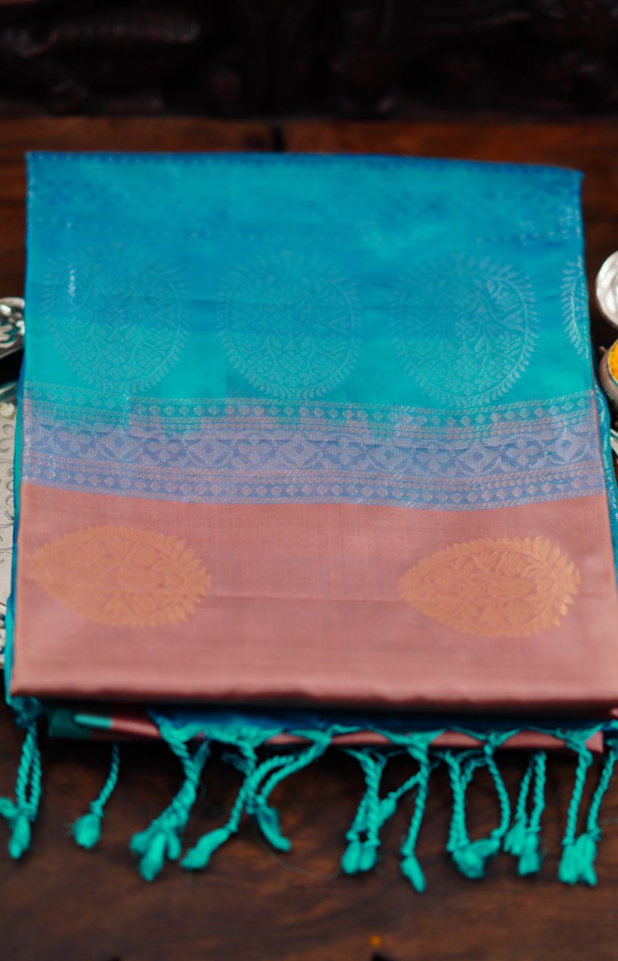 Pink and Blue Soft Pattu