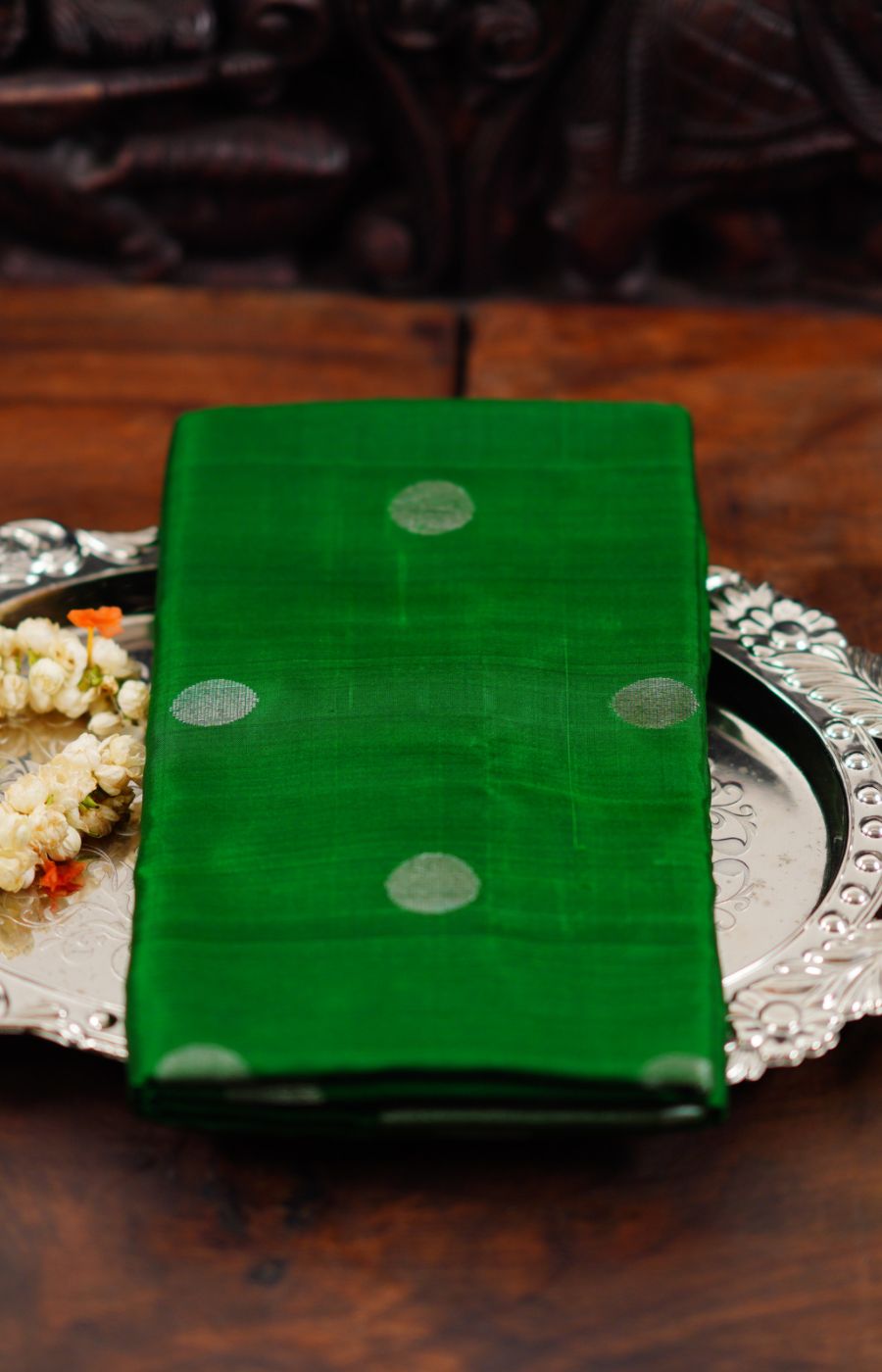 Dark green Soft pattu