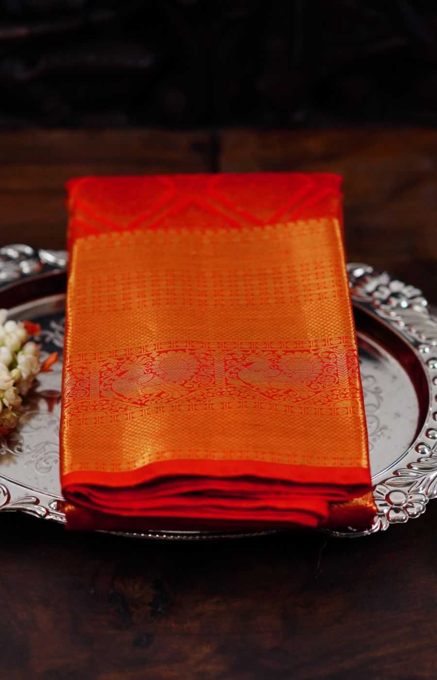 Red Kanchipuram Pattu saree