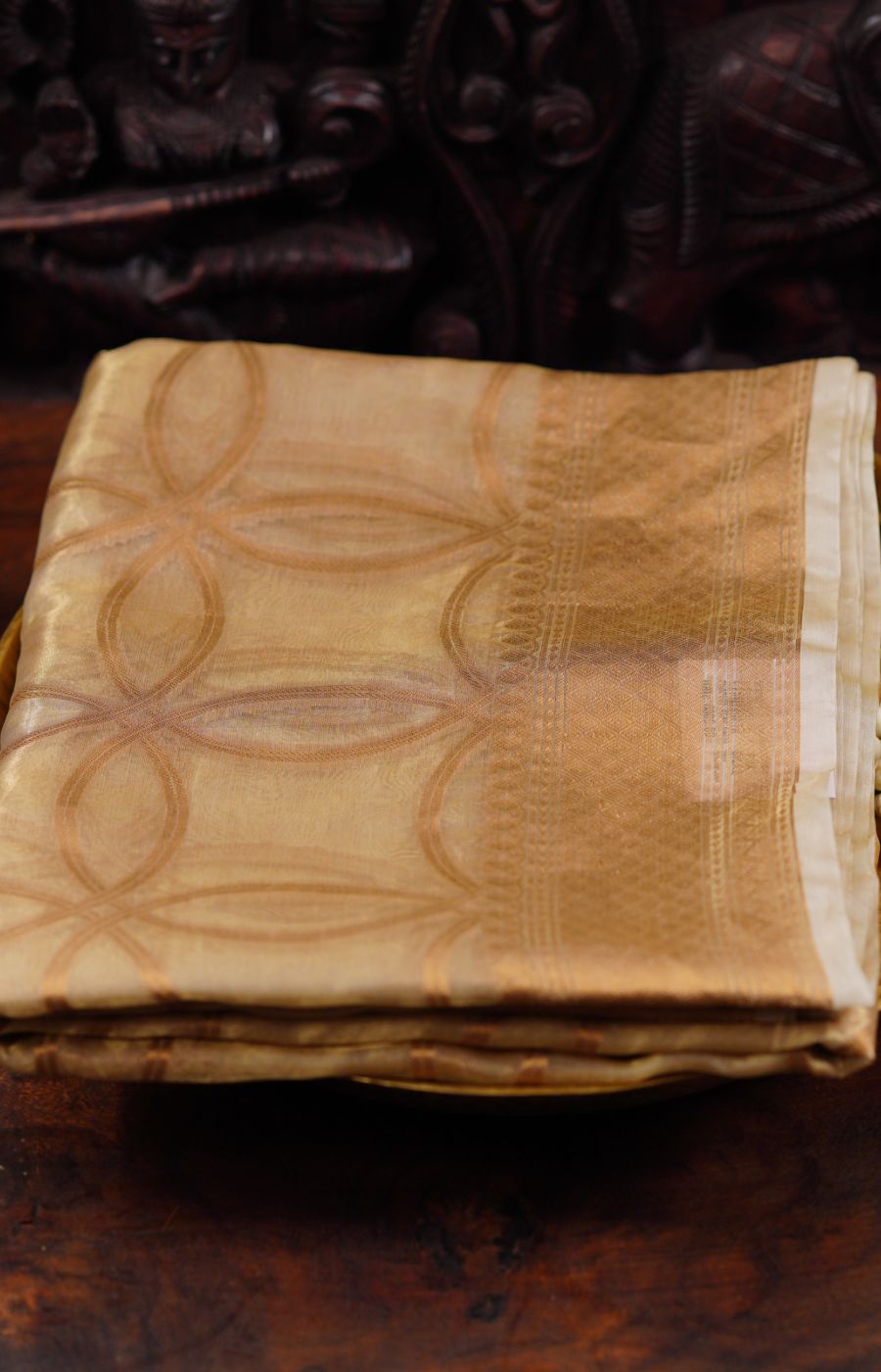 Off White tissue saree