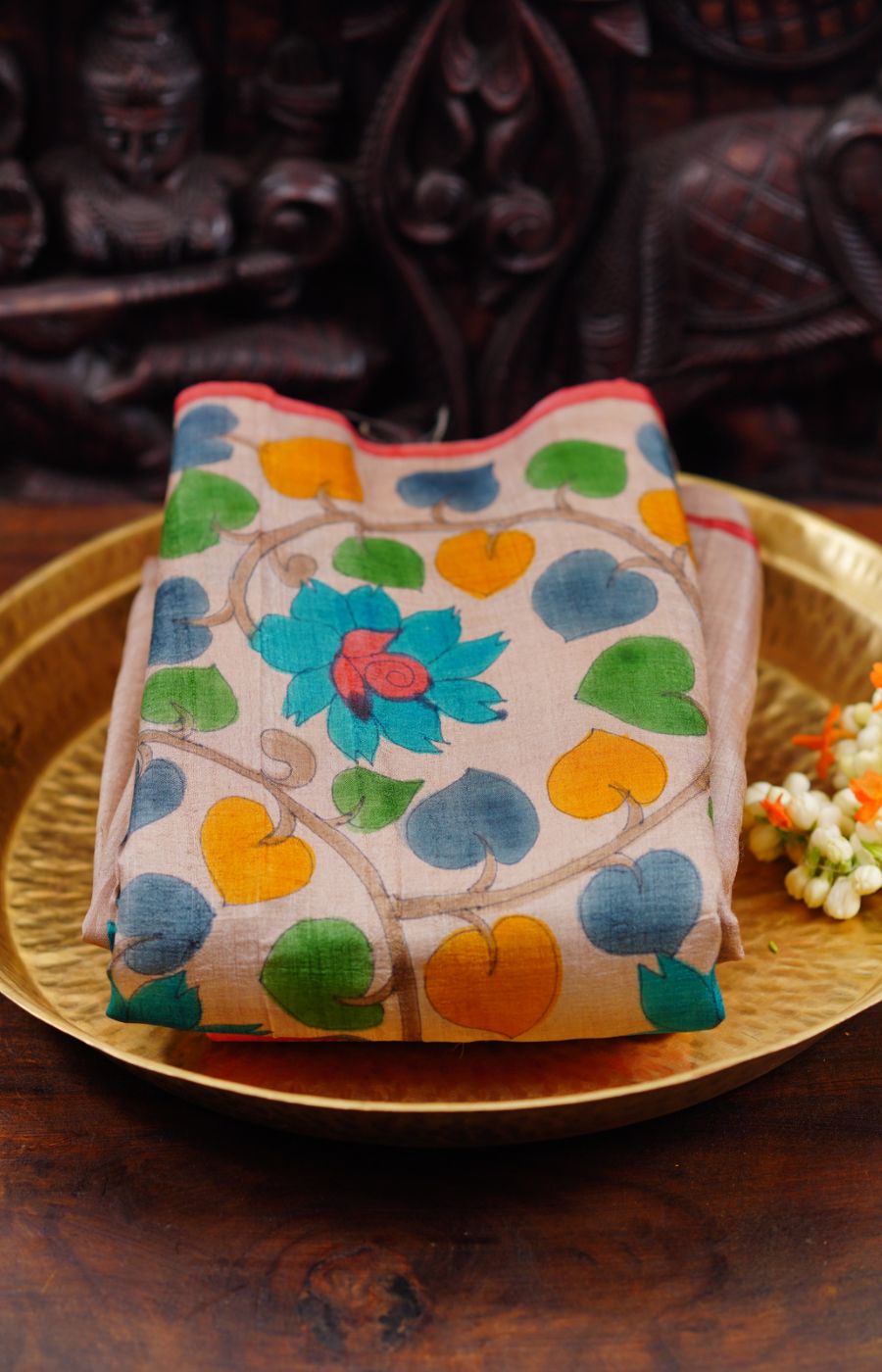 Kalamkari Tusser silk