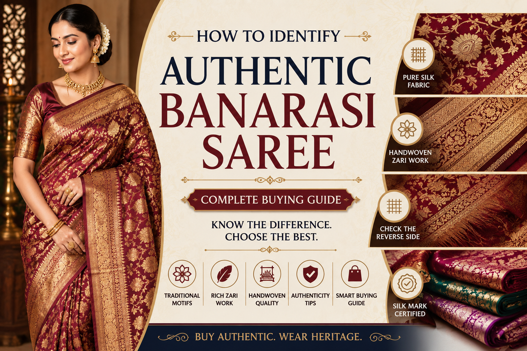 How to Identify Authentic Banarasi Sarees fabric