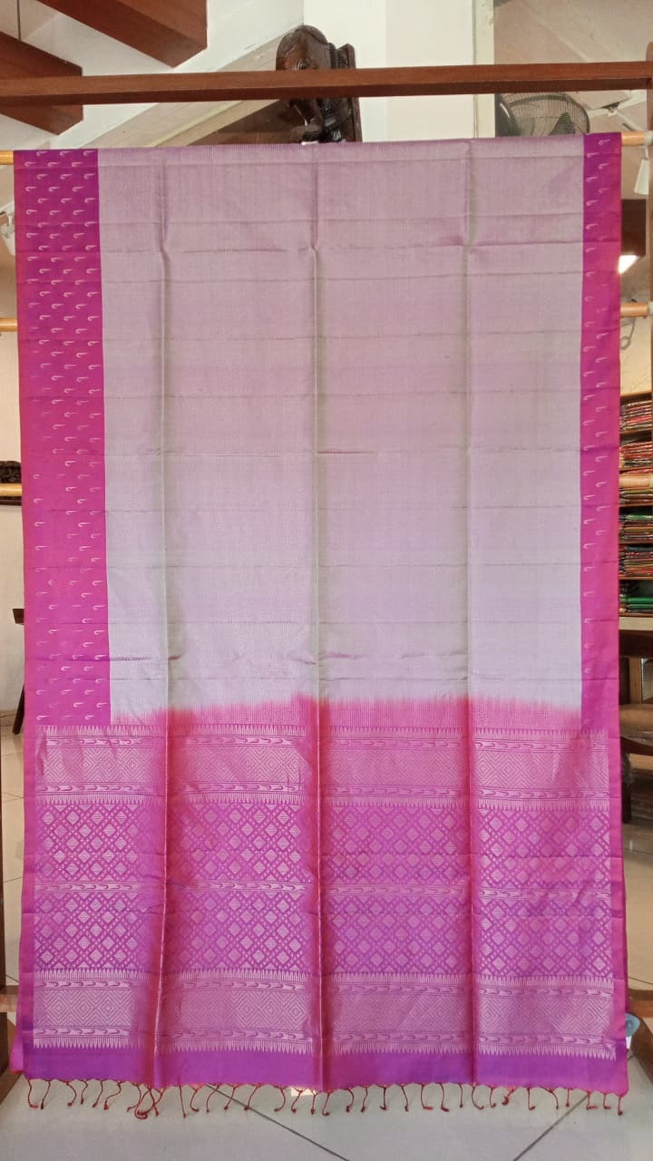Soft Silk Saree – Lavender & Magenta