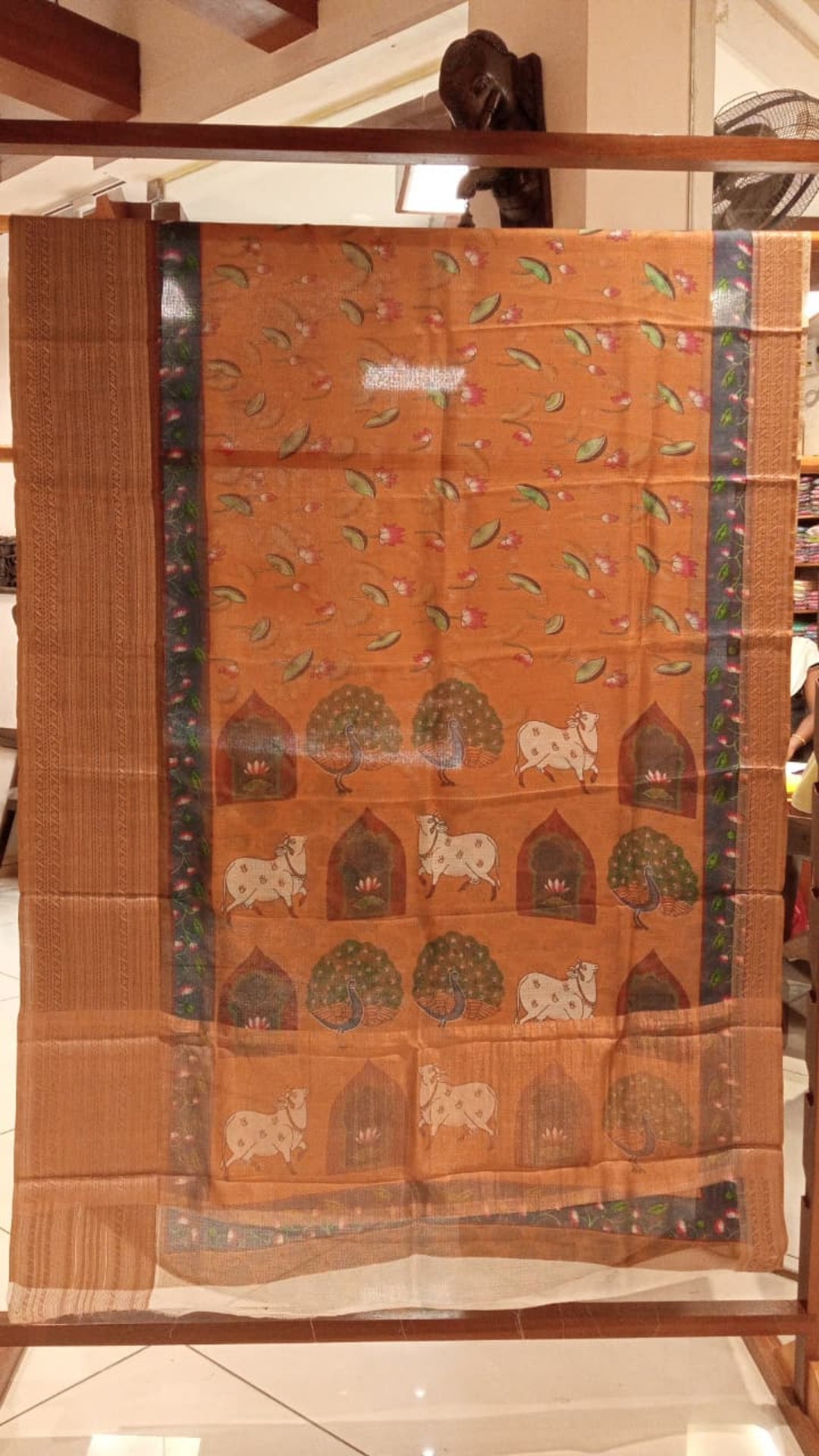 Mustard color Silk Kota saree
