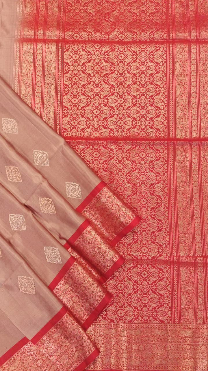 Soft Silk Saree - Onion Pink and Maroon