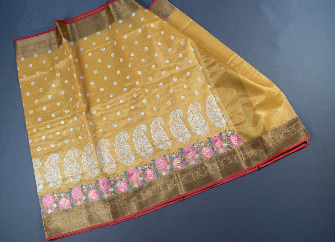 Embroidery Tissue Saree