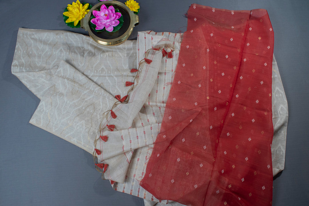 Soft cotton jamdani saree