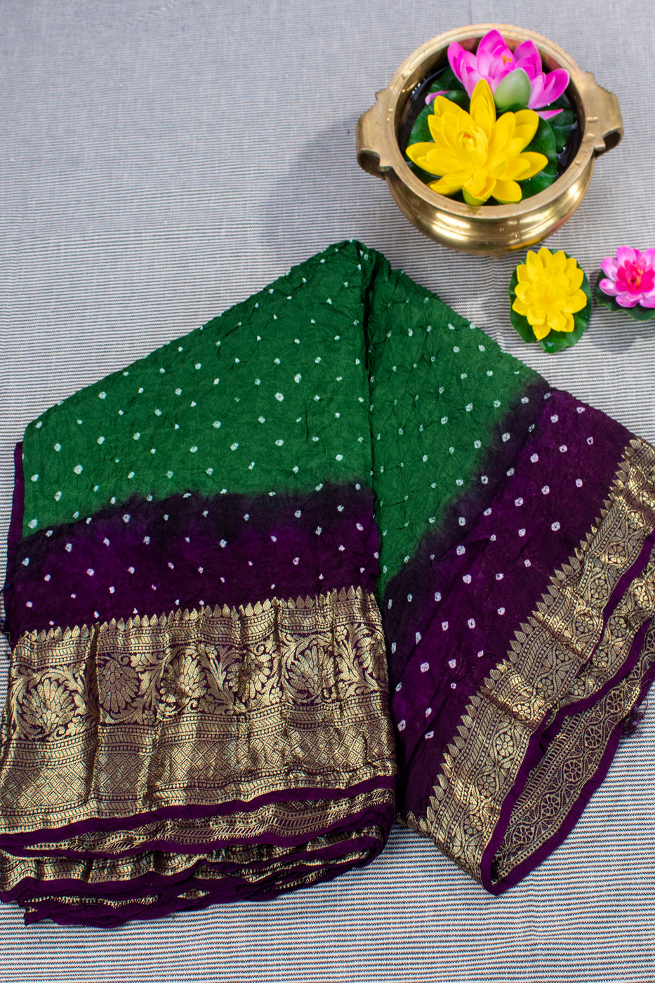 Semi Silk Bandhini Saree