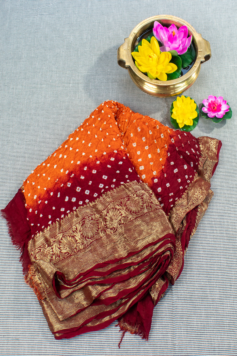 Semi Silk Bandhini Saree