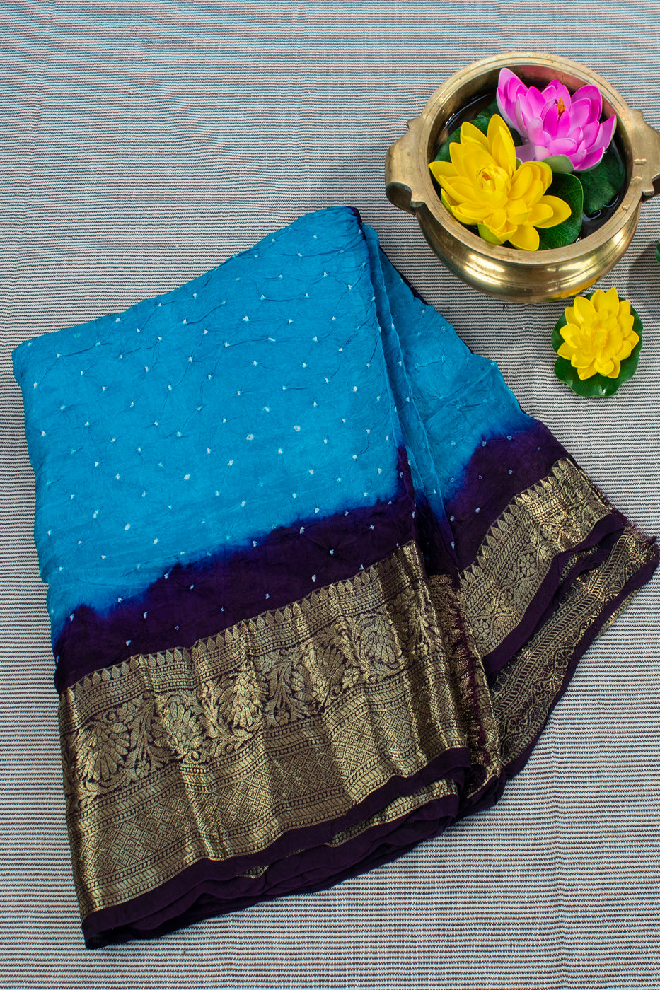 Semi Silk Bandhini Saree