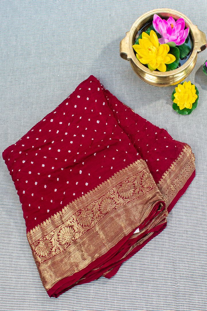 Semi Silk Bandhini Saree