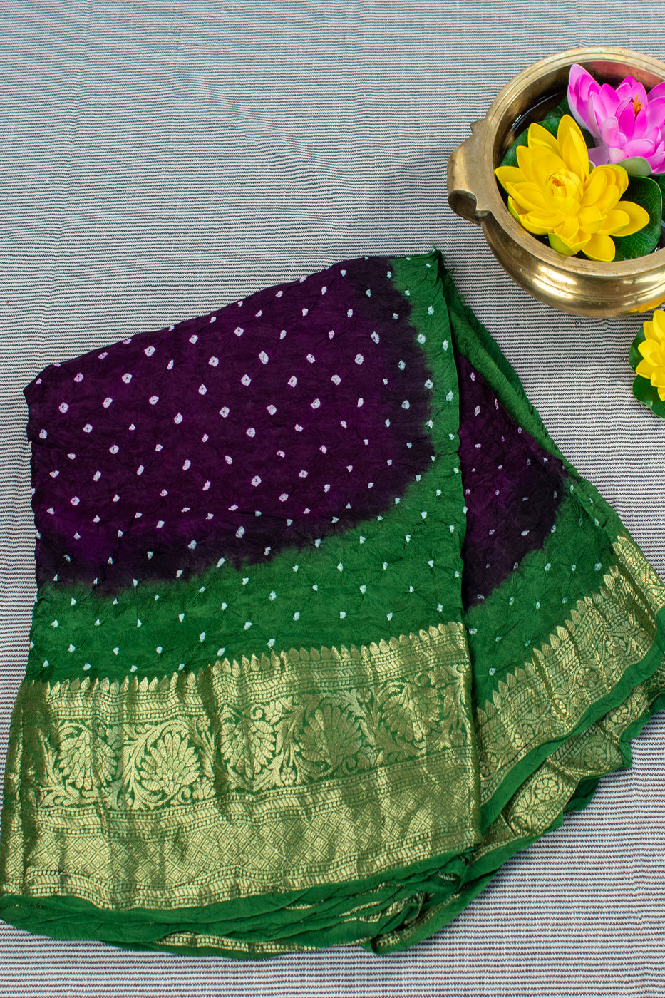 Semi Silk Bandhini Saree