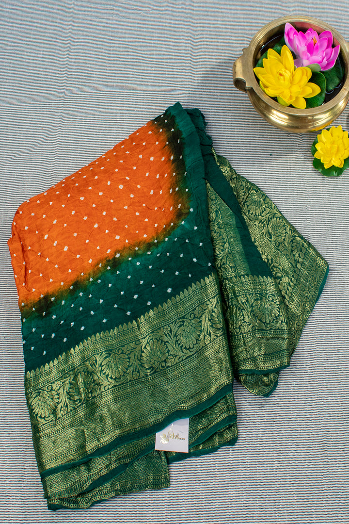 Semi Silk Bandhini Saree