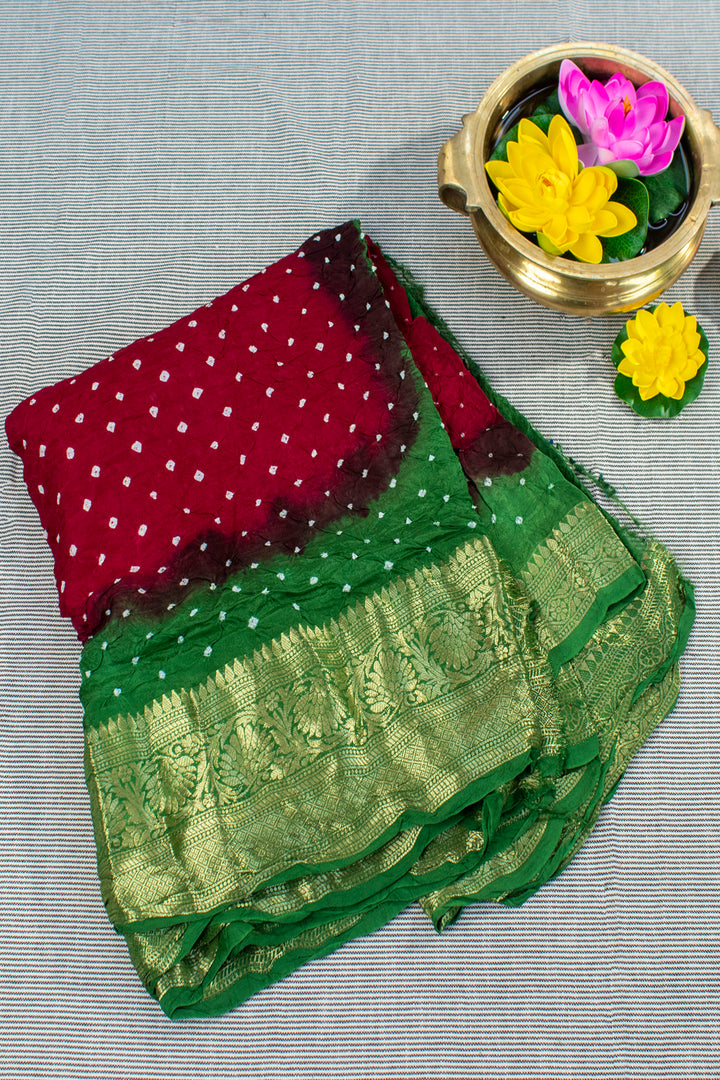 Semi Silk Bandhini Saree