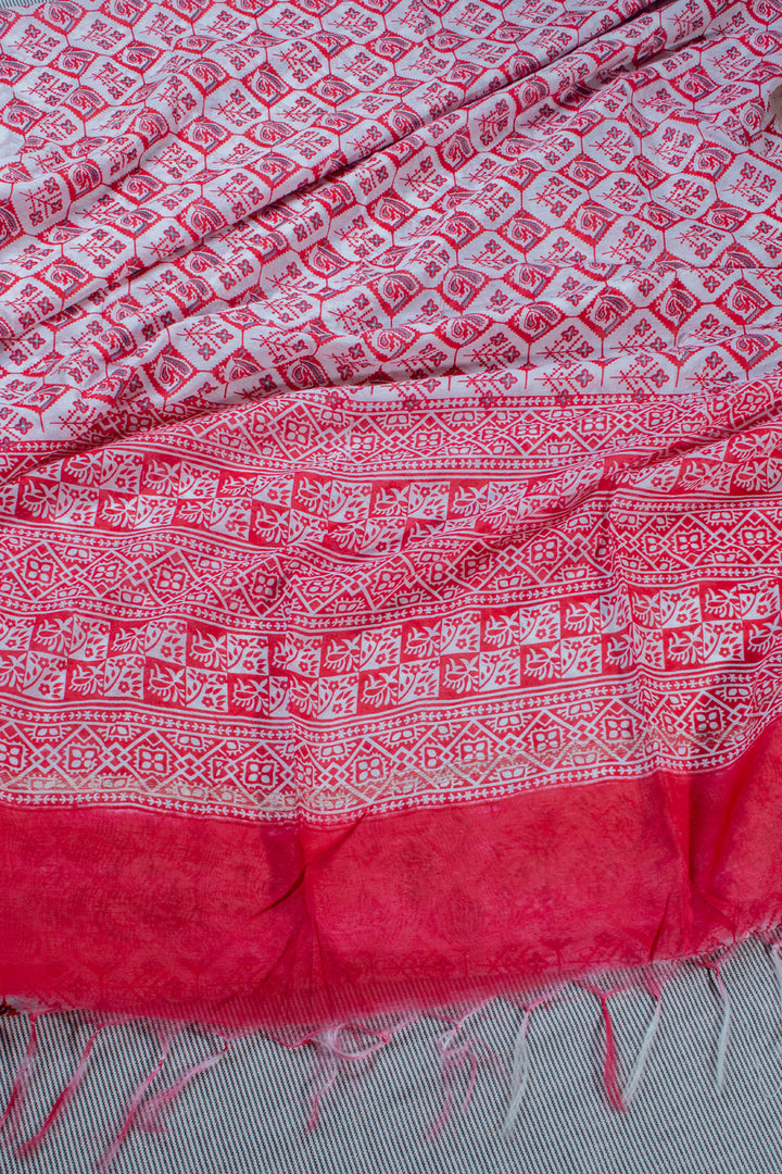 chanderi cotton block print sarees