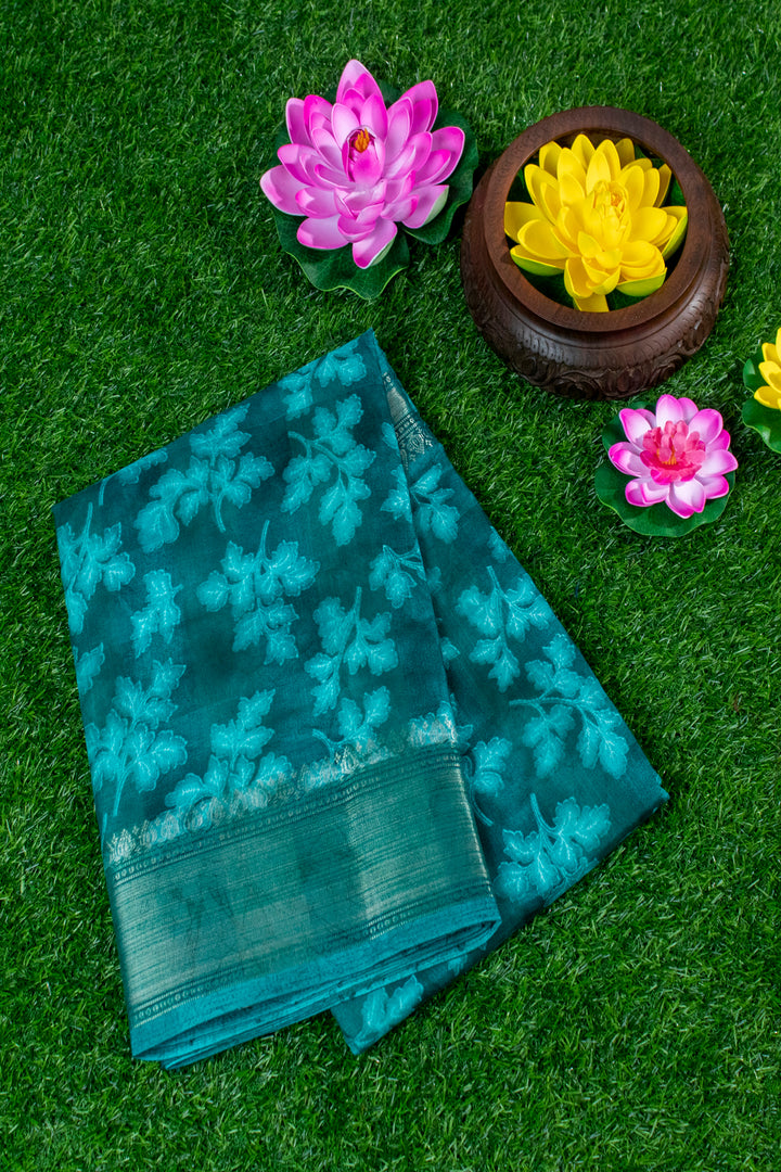 Jute Silk Cotton with Floral print