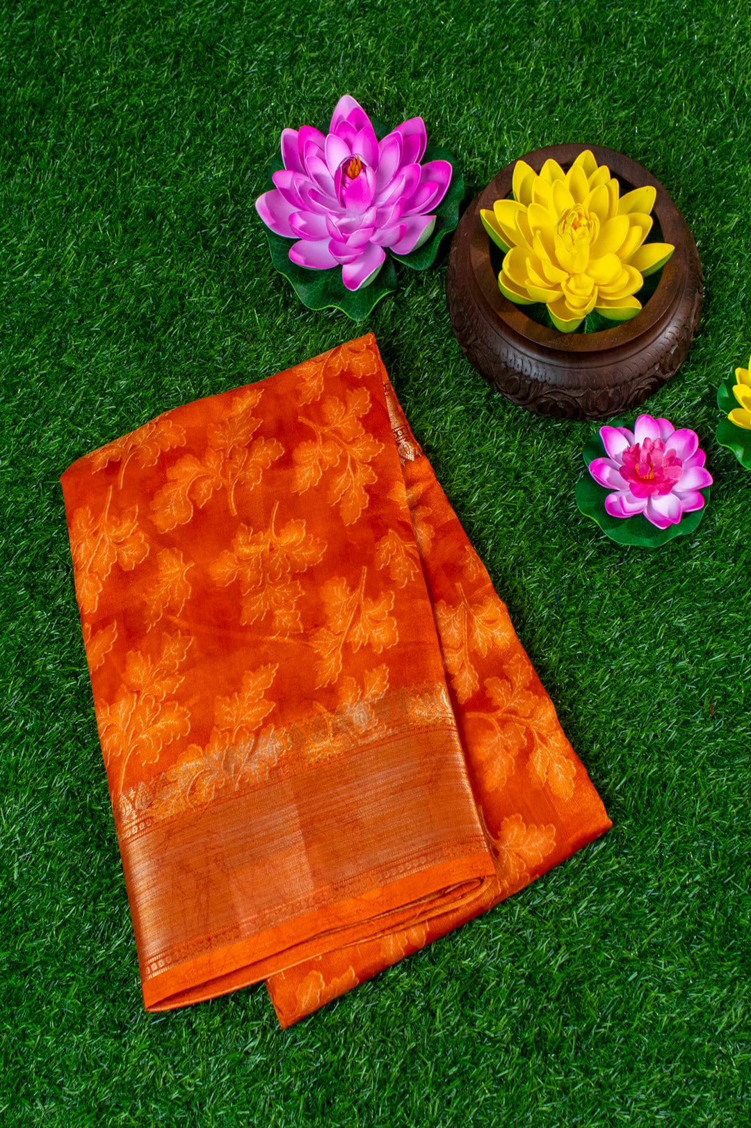 Jute Silk Cotton with Floral print