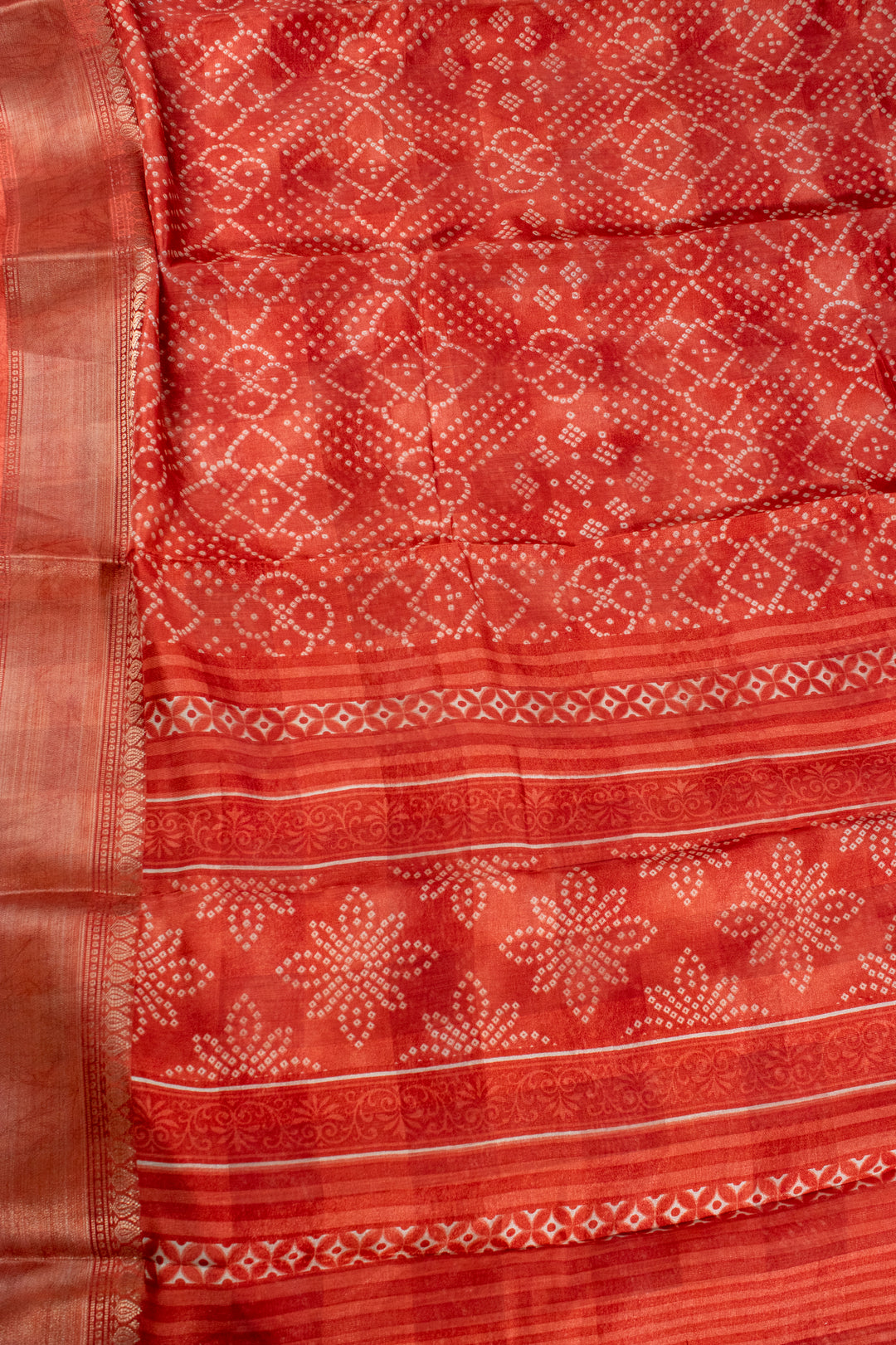 Jute Silk Cotton with banidini print