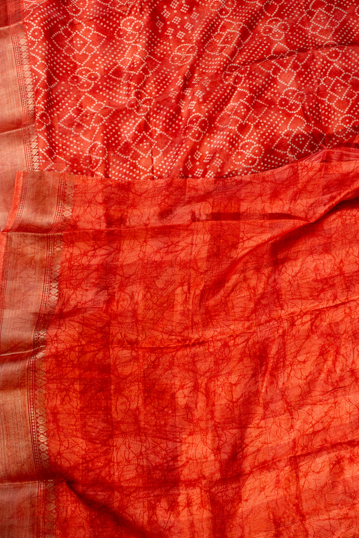 Jute Silk Cotton with banidini print