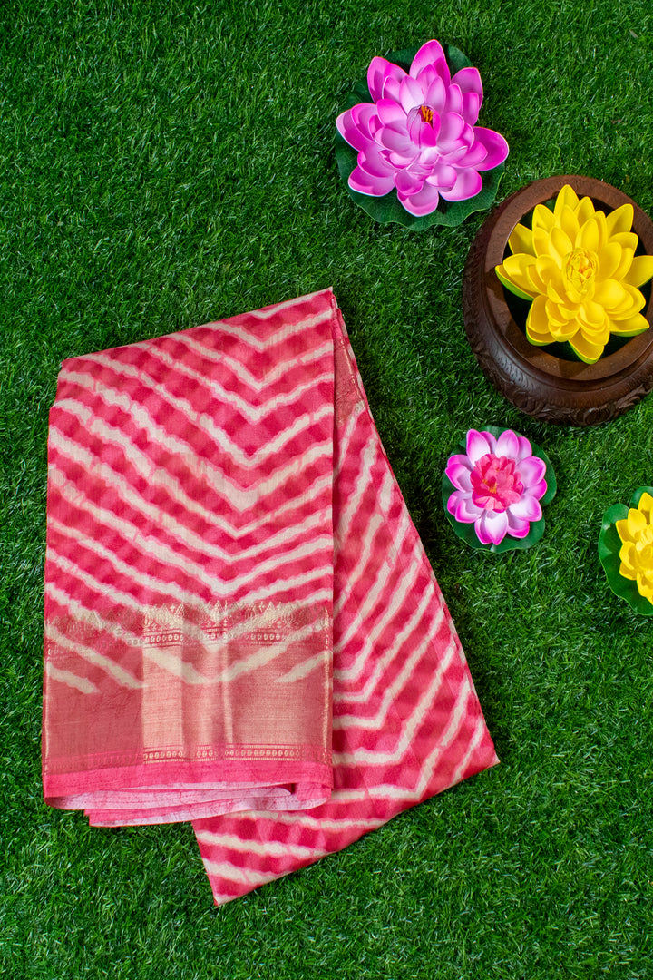 Jute Silk Cotton with Shibori print