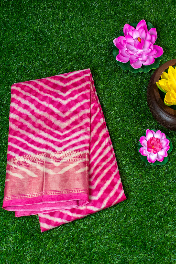 Jute Silk Cotton with Shibori print