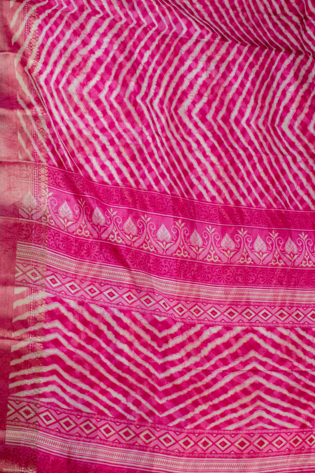 Jute Silk Cotton with Shibori print