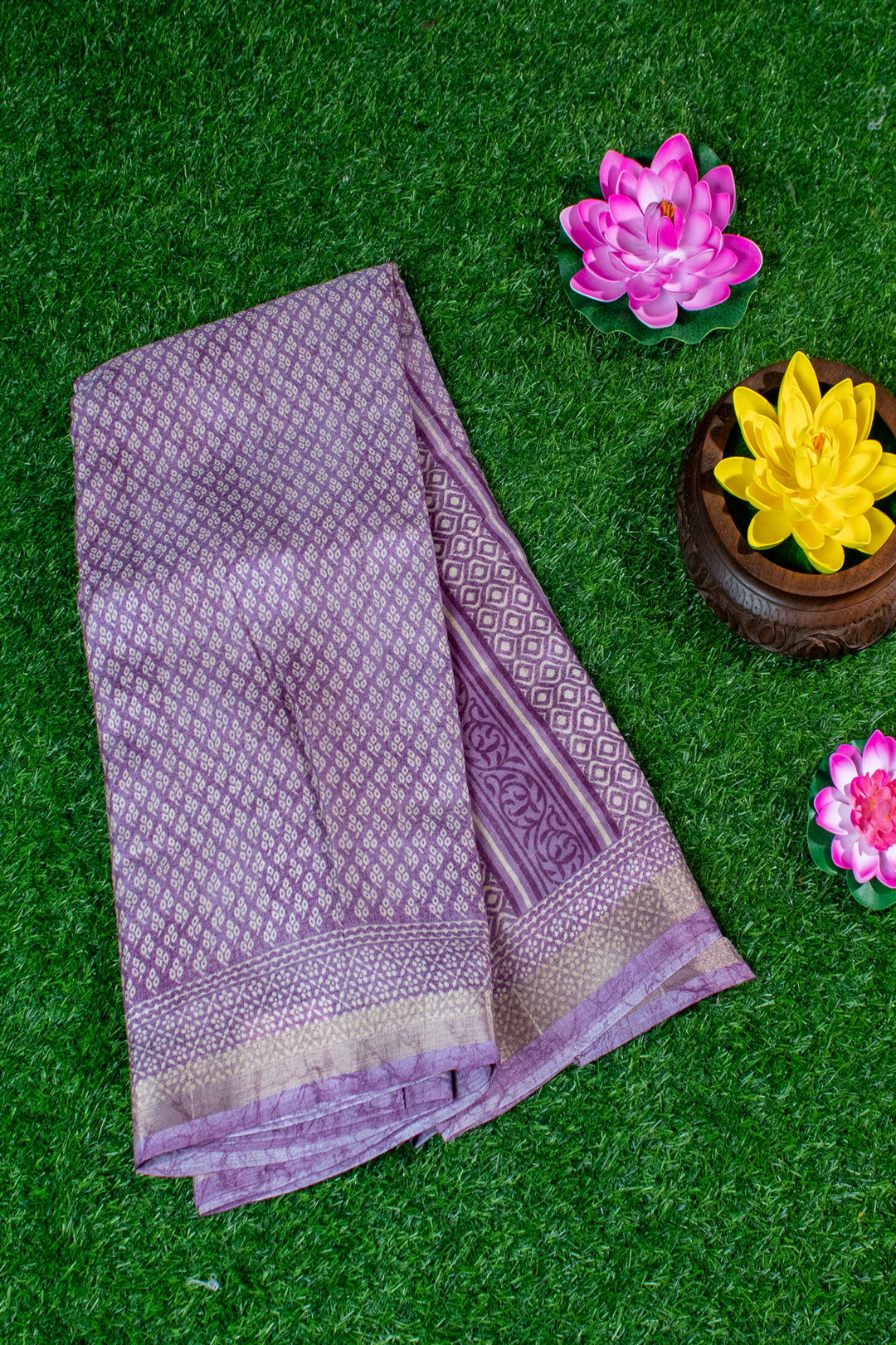 Jute Silk Cotton with Floral print