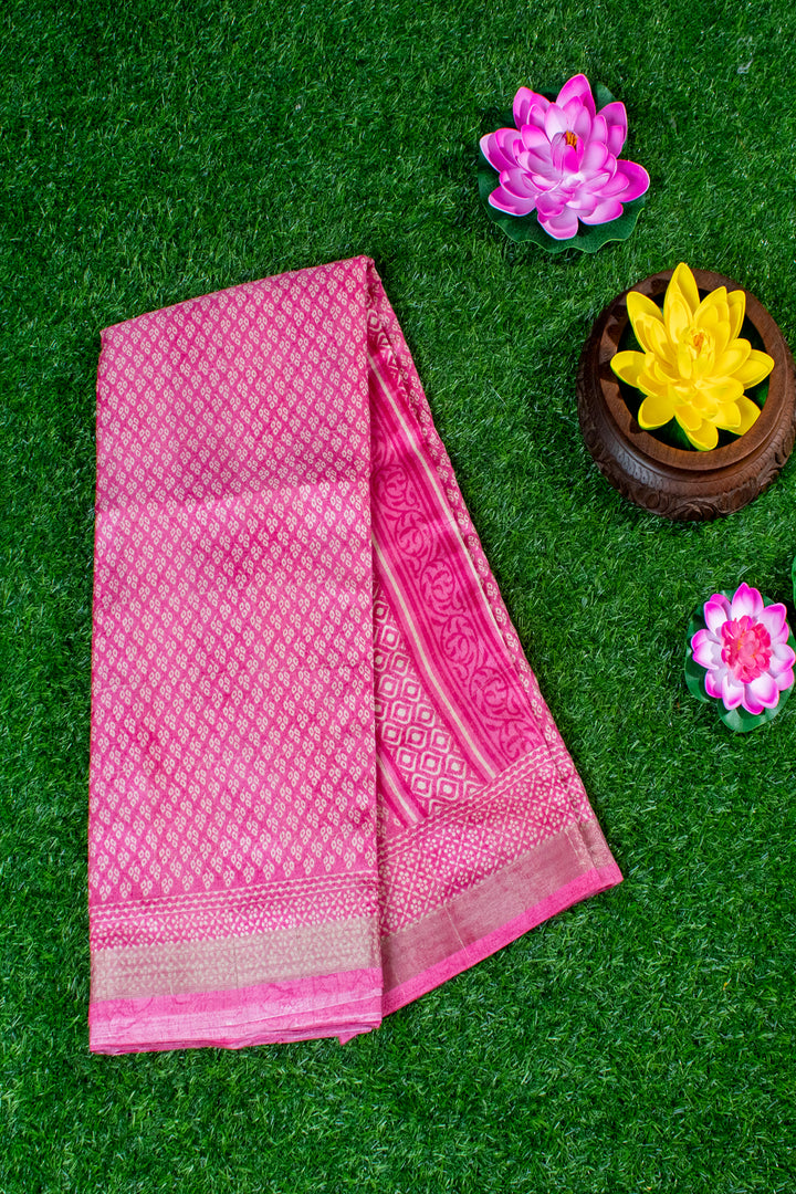 Jute Silk Cotton with Floral print