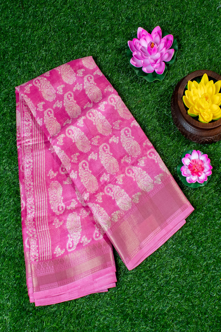 Jute Silk Cotton with Mango print