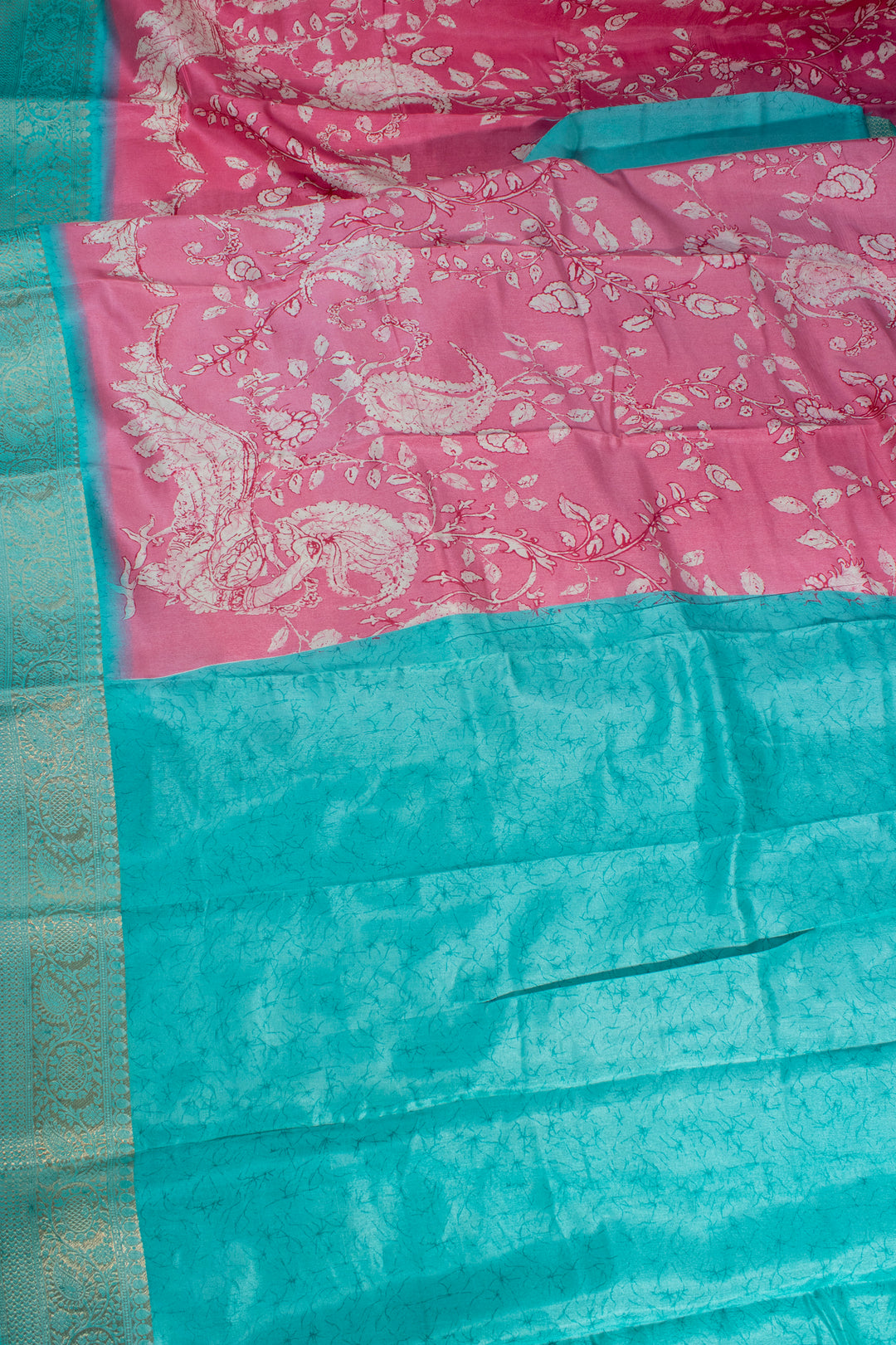 Printed Semi Tussar soft silk saree with contrast border