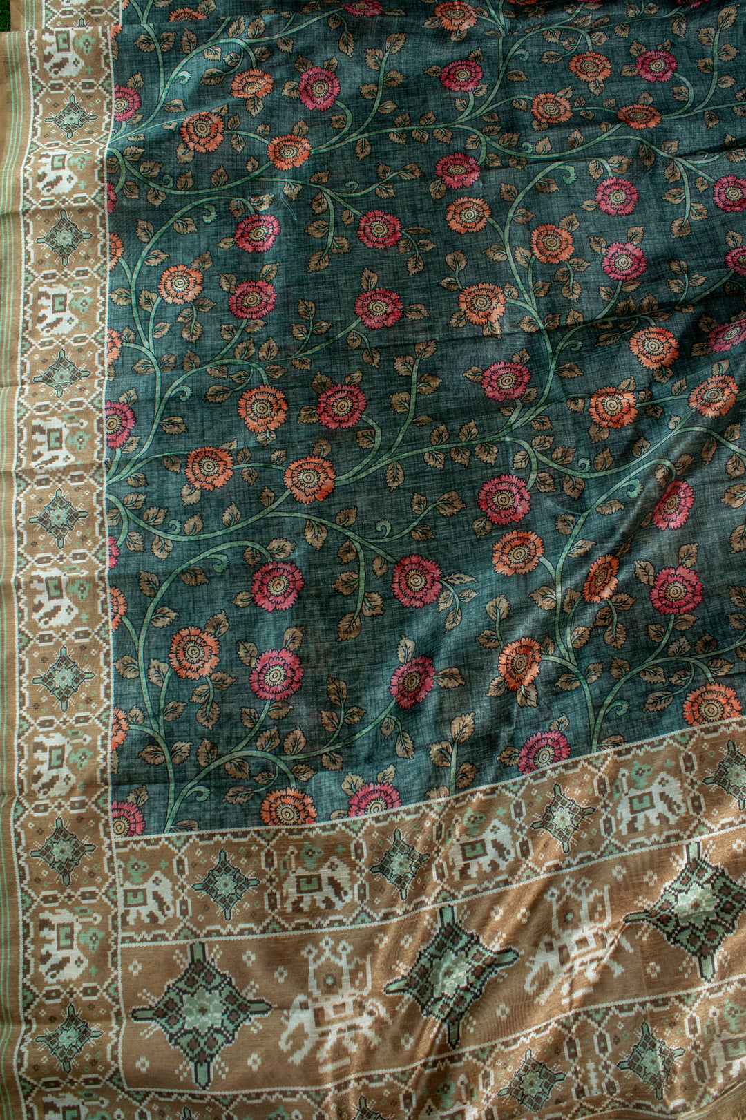 Printed Semi Tussar Saree