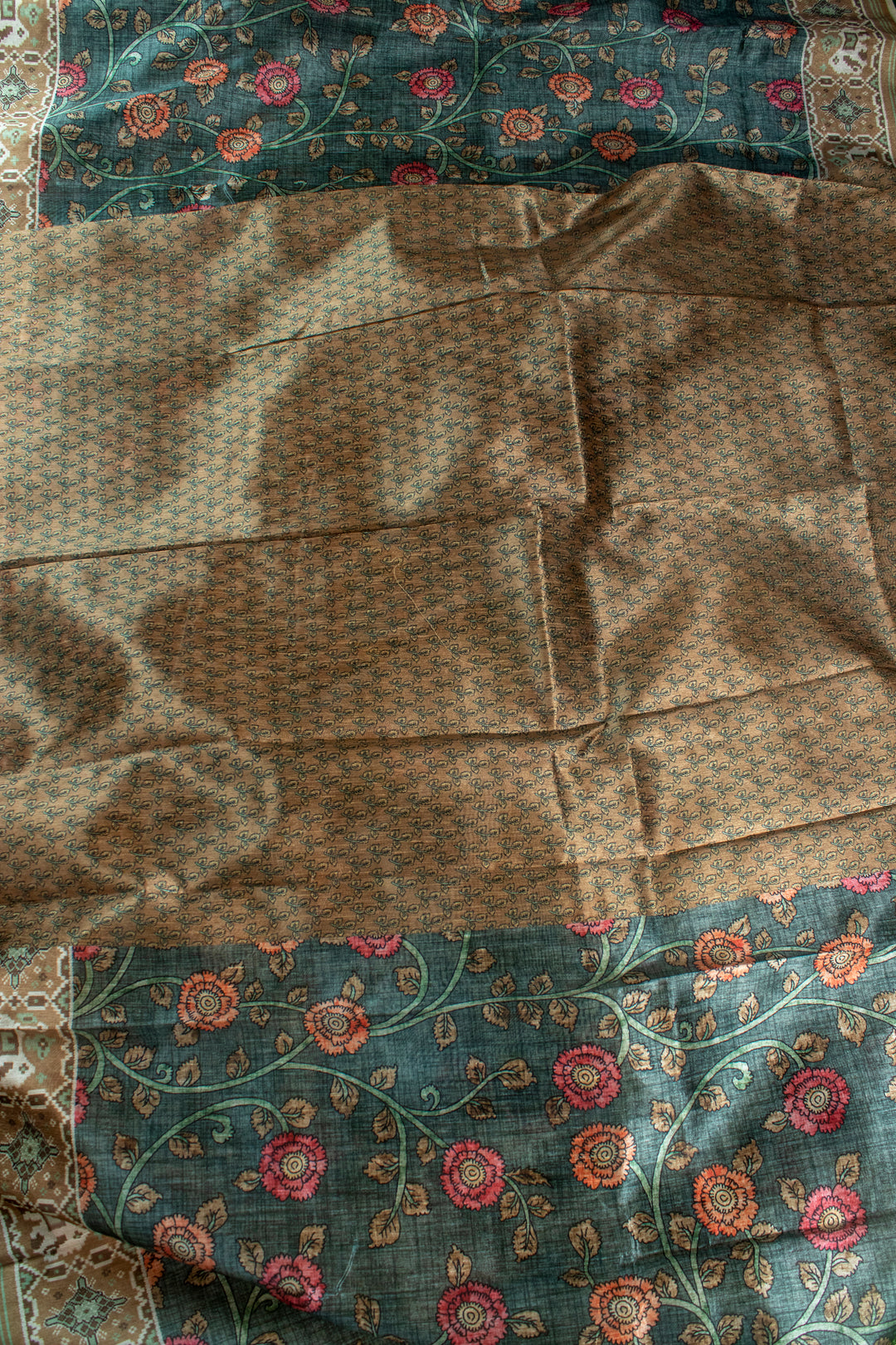 Printed Semi Tussar Saree