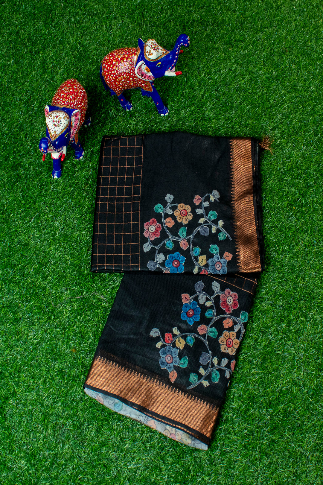 Mangalgiri saree with applique work