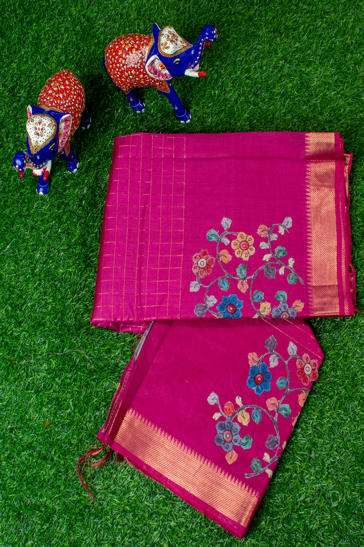 Mangalgiri saree with applique work