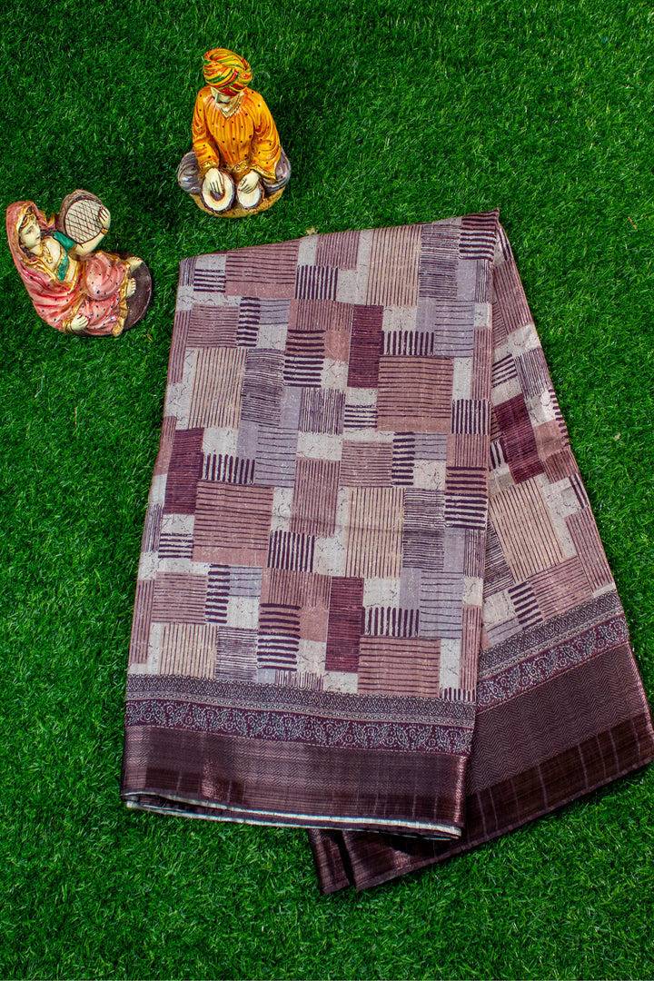 Semi Crape Printed Saree