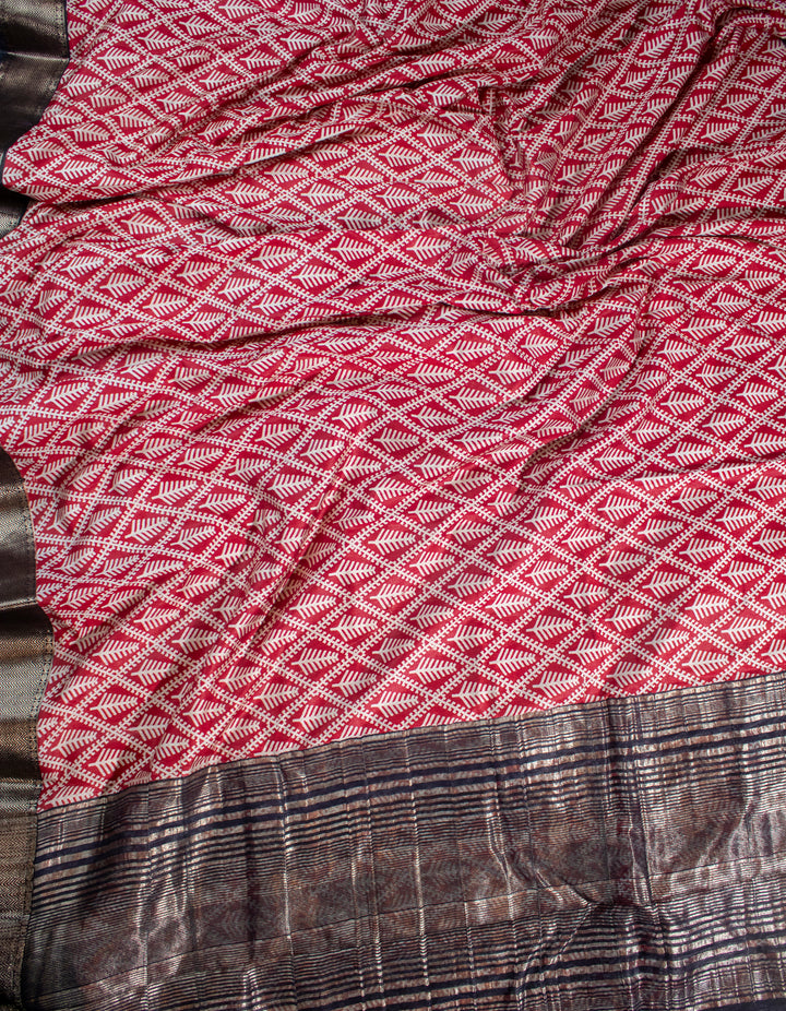 Assam Silk Sarees with Red & Black Combination