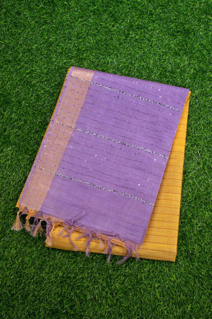 chamki work Pink Jute saree