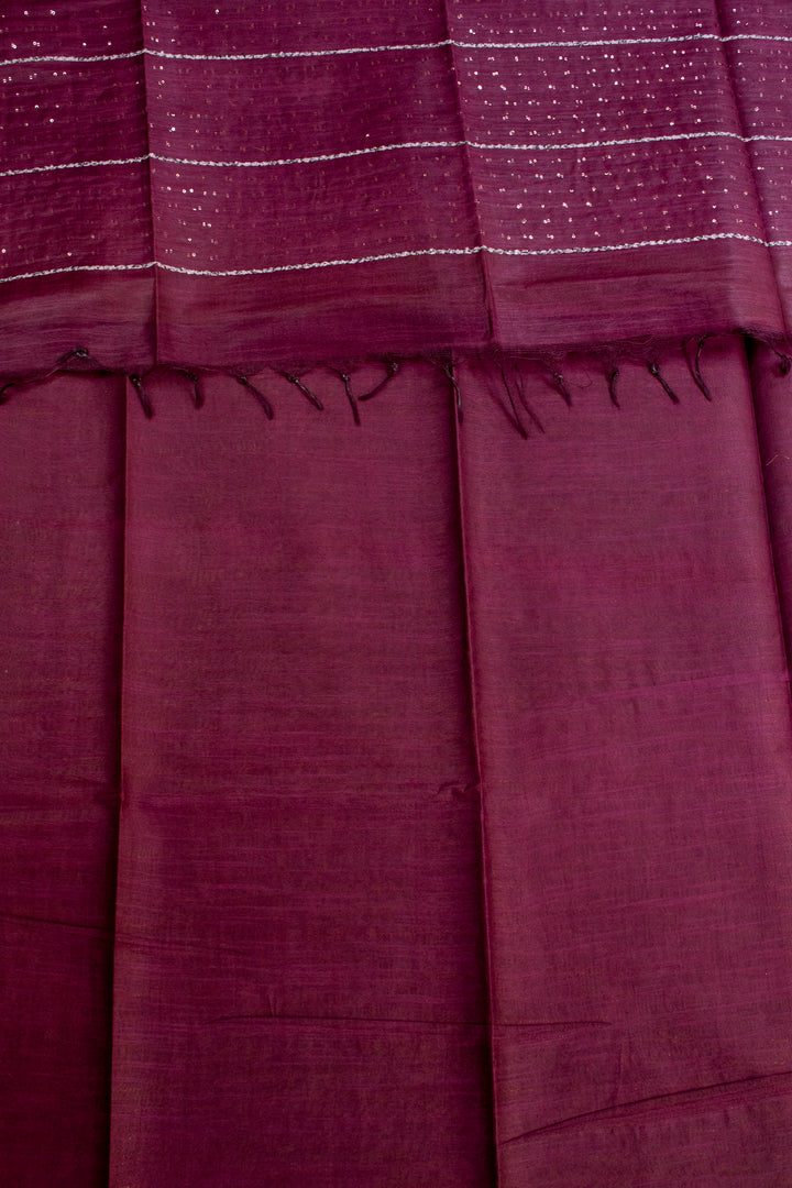 chamki work Pink Jute saree