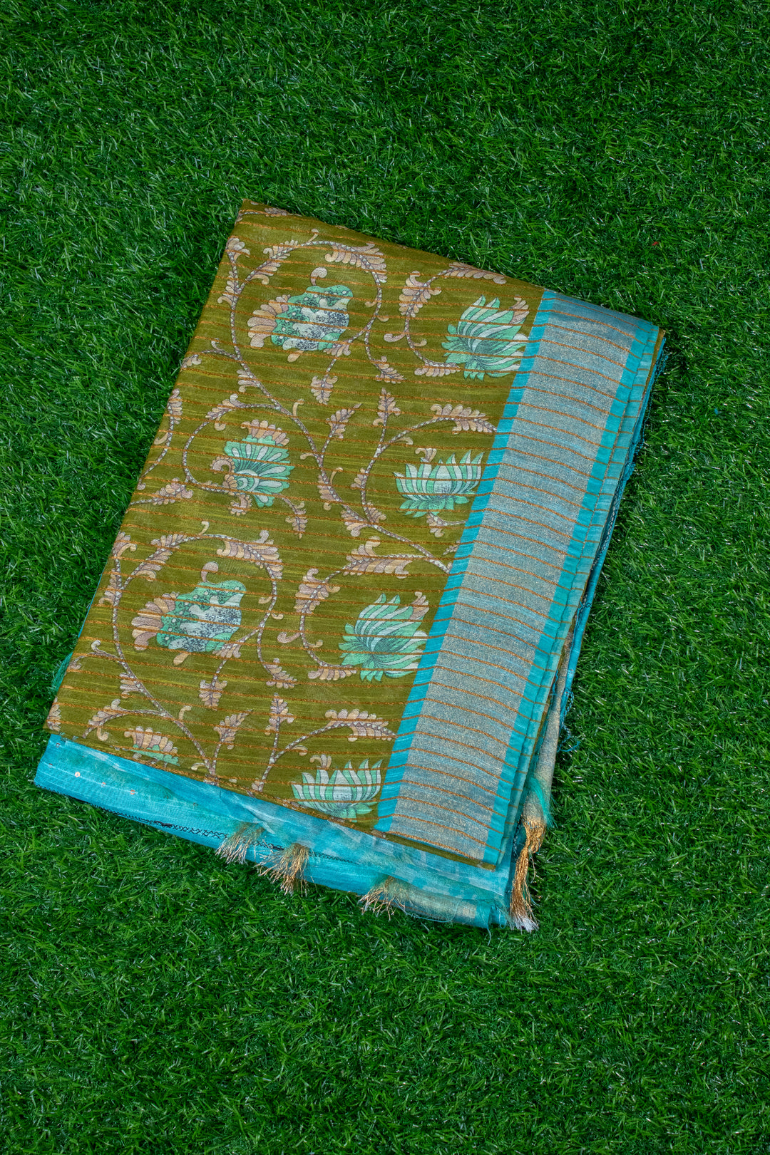 Tussar printed saree