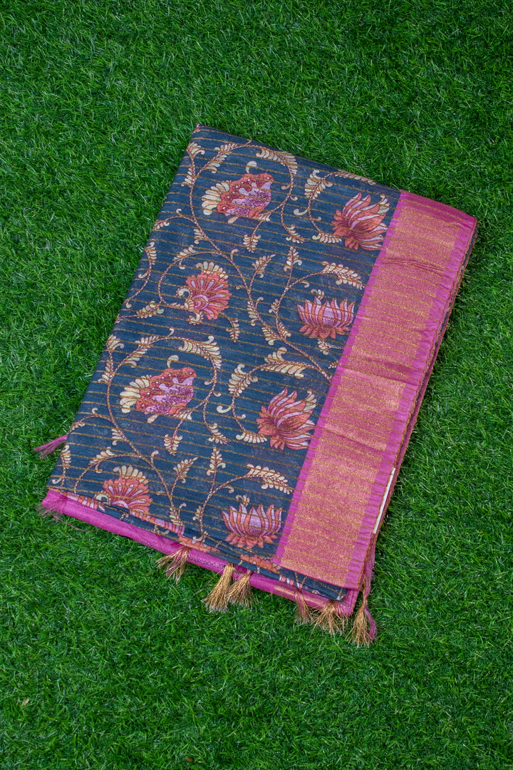 Tussar printed saree