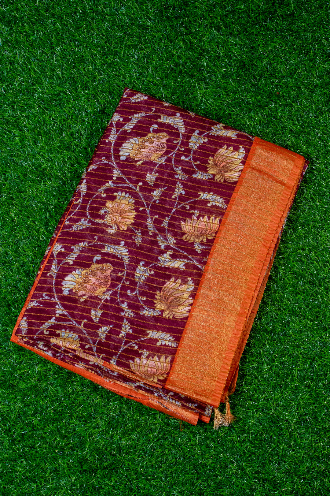 Tussar printed saree