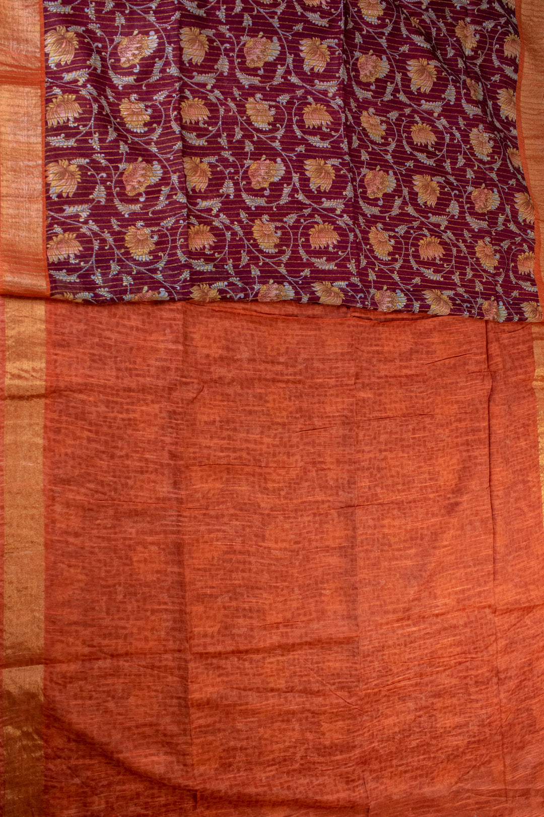 Tussar printed saree