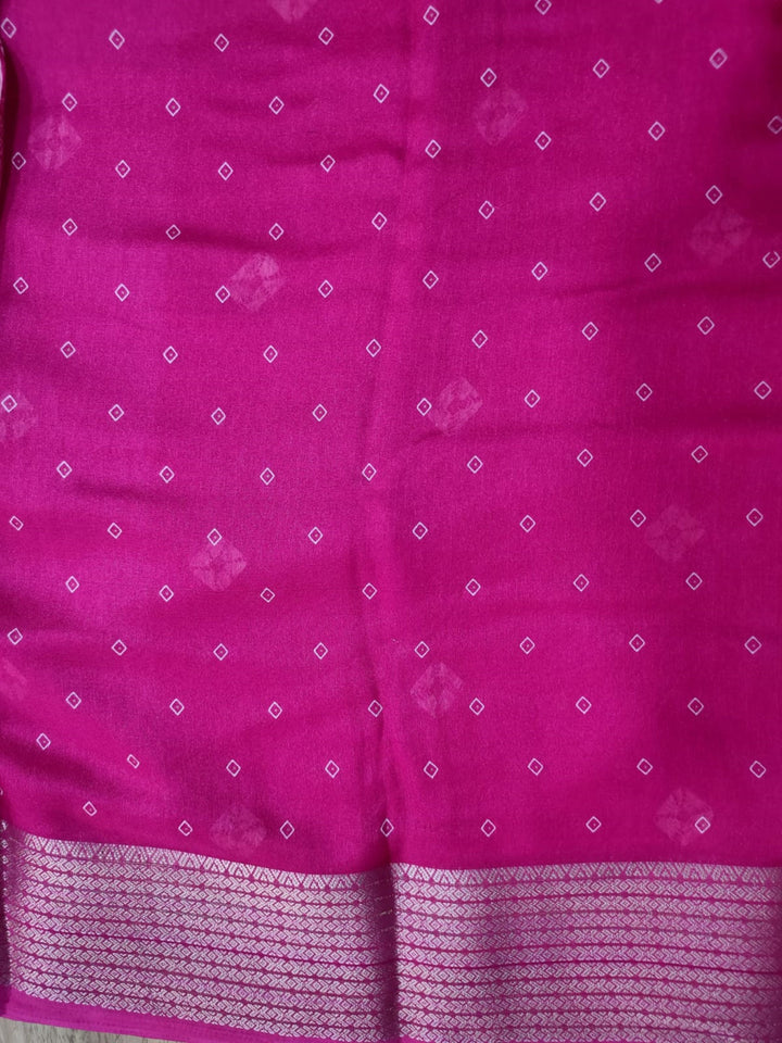 Ajrakh Print Fancy Saree