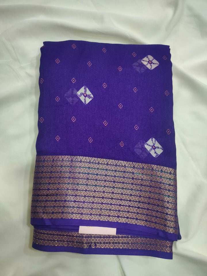 Ajrakh Print Fancy Saree